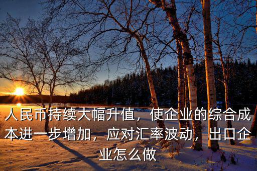 人民幣升值企業怎么應付,人民幣持續大幅升值