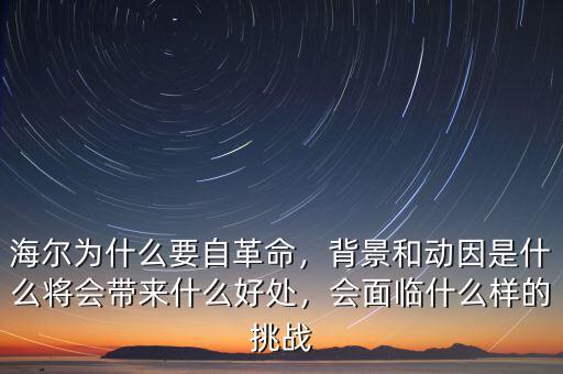 海爾公司所面臨的管理挑戰是什么,背景和動因是什么