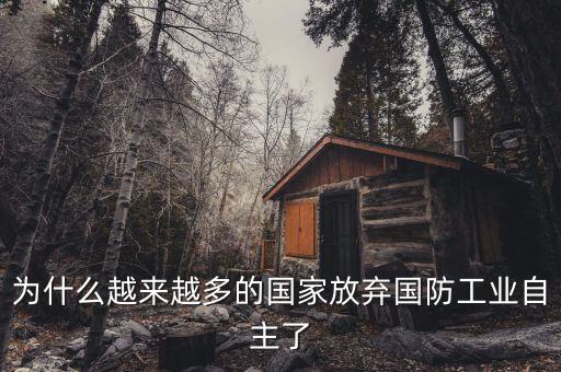 為什么越來越多的國家放棄國防工業自主了