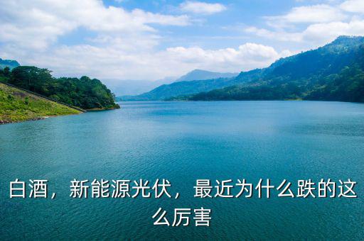 白酒，新能源光伏，最近為什么跌的這么厲害