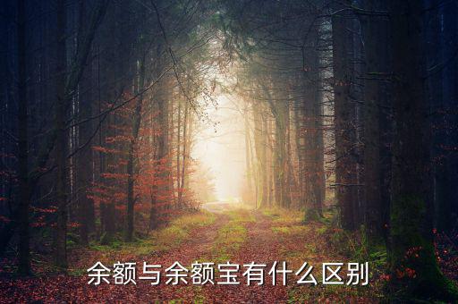 余額與余額寶有什么區別