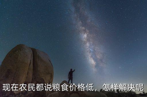 現在農民都說糧食價格低，怎樣解決呢