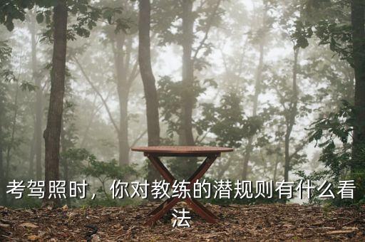 考駕照時，你對教練的潛規則有什么看法