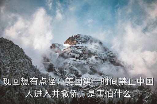 現回想有點怪：美國第一時間禁止中國人進入并撤僑，是害怕什么