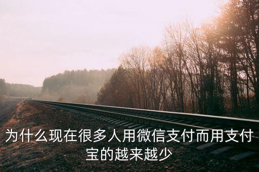 為什么現在很多人用微信支付而用支付寶的越來越少