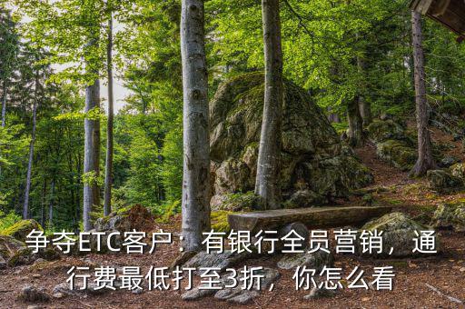 爭奪ETC客戶：有銀行全員營銷，通行費最低打至3折，你怎么看