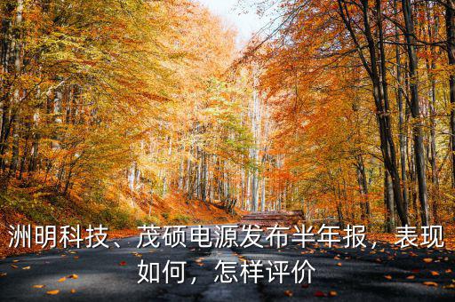 洲明科技、茂碩電源發布半年報，表現如何，怎樣評價