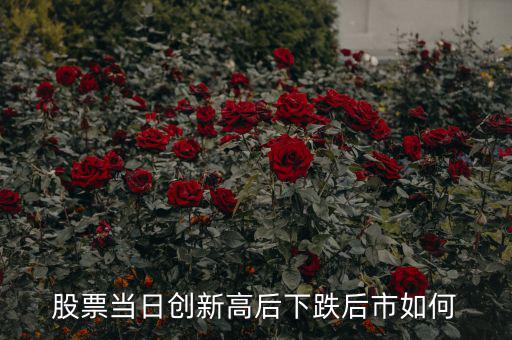 一只股票創新高后市怎么走,對于一只創新高的股票