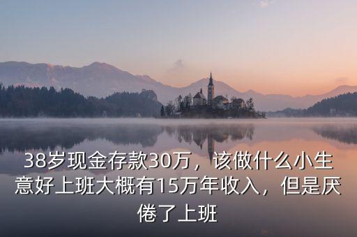38歲現金存款30萬，該做什么小生意好上班大概有15萬年收入，但是厭倦了上班