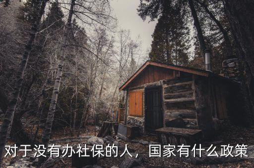 對于沒有辦社保的人，國家有什么政策