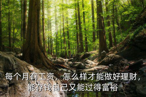 每個月有工資，怎么樣才能做好理財，能存錢自己又能過得富裕