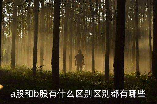 滬市a股b股有什么區別,a股和b股有什么區別