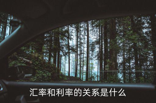 匯率和利率的關系是什么