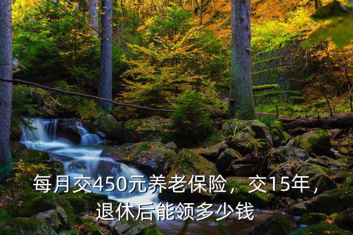 養老保險退休后每月可以領多少,每月交450元養老保險