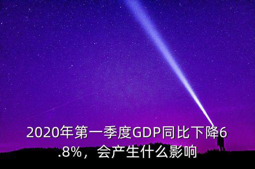 2020年第一季度GDP同比下降6.8%，會產生什么影響