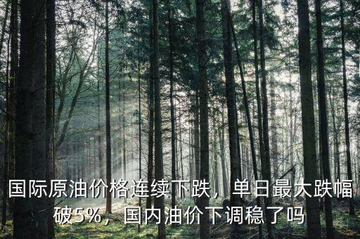 國際油價大跌中國油價為什么不降,國內油價下調穩了嗎