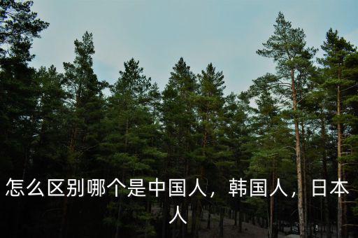 怎么區別哪個是中國人，韓國人，日本人