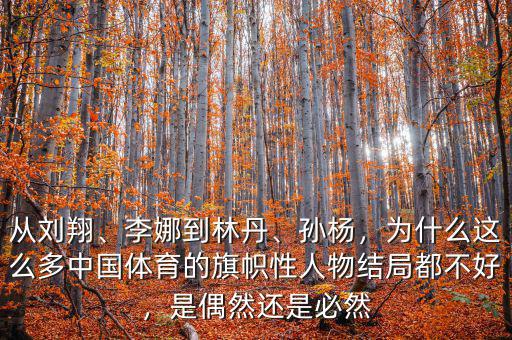 從劉翔、李娜到林丹、孫楊，為什么這么多中國體育的旗幟性人物結(jié)局都不好，是偶然還是必然