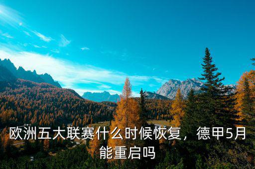 徐大堡什么時候重啟,歐洲五大聯賽什么時候恢復