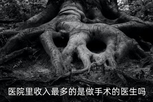 醫院里收入最多的是做手術的醫生嗎