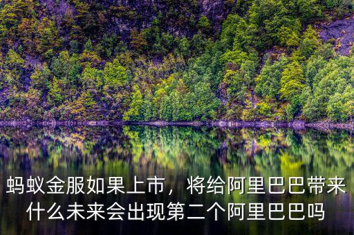 螞蟻金服如果上市，將給阿里巴巴帶來什么未來會出現第二個阿里巴巴嗎
