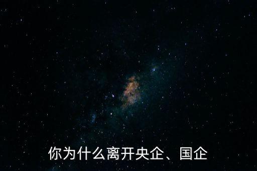 你為什么離開(kāi)央企、國(guó)企