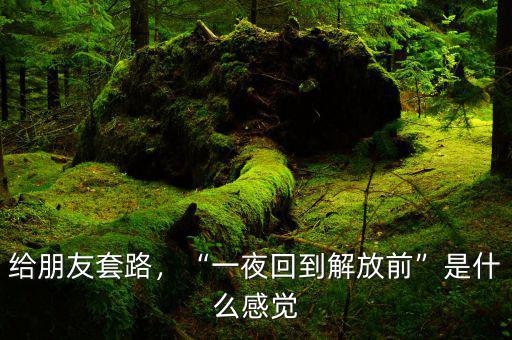 一夜回到解放前什么意思,一夜回到解放前這種現象