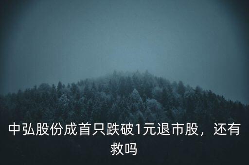 中弘股份成首只跌破1元退市股，還有救嗎