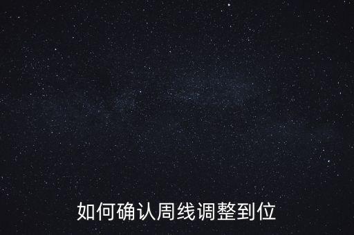 如何確認周線調整到位