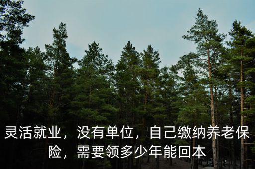 靈活就業(yè)，沒有單位，自己繳納養(yǎng)老保險(xiǎn)，需要領(lǐng)多少年能回本