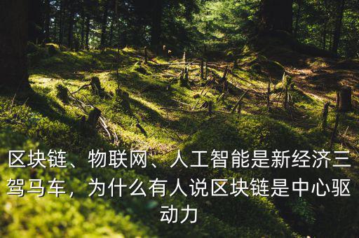 區塊鏈、物聯網、人工智能是新經濟三駕馬車，為什么有人說區塊鏈是中心驅動力