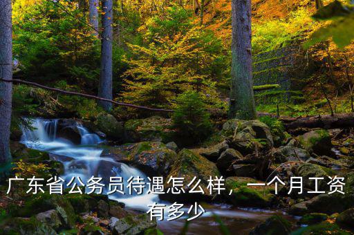 廣東省公務員待遇怎么樣，一個月工資有多少