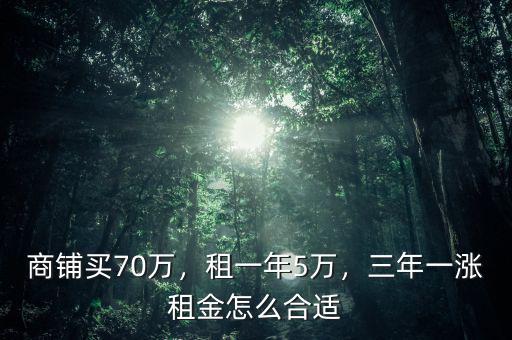 商鋪租金漲多少合適,三年一漲租金。怎么合適