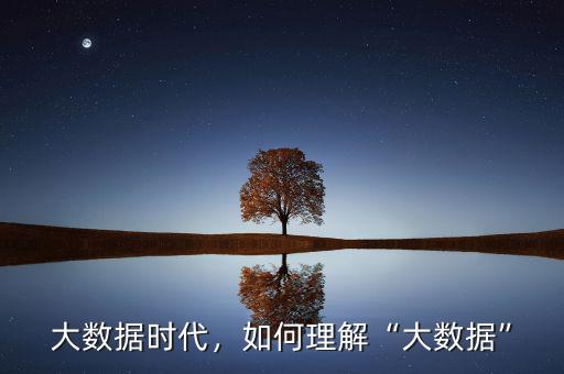 大數據時代，如何理解“大數據”