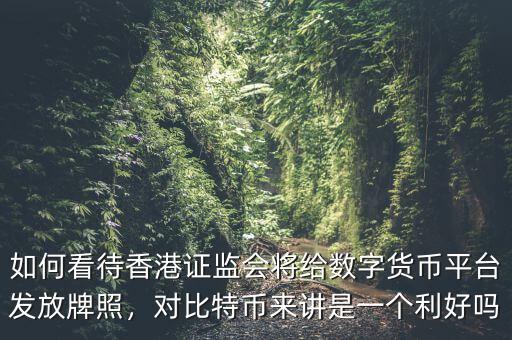 如何看待香港證監會將給數字貨幣平臺發放牌照，對比特幣來講是一個利好嗎