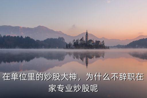 為什么要辭職炒股,為什么不辭職在家專業炒股呢