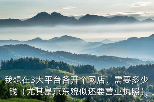 在京東開網店要多少錢,尤其是京東貌似還要營業執照
