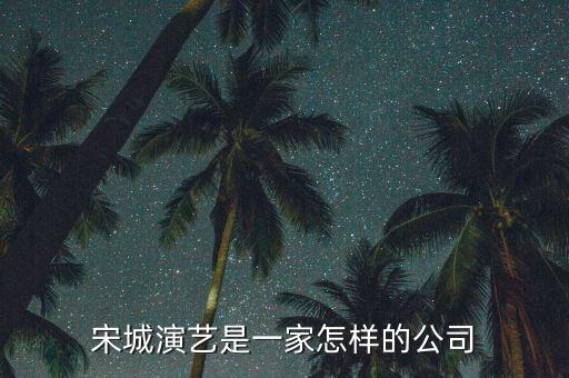 宋城演藝發展股份有限公司怎么樣,宋城演藝怎么樣