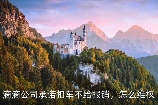 滴滴企業版怎么報銷,滴滴公司承諾扣車不給報銷