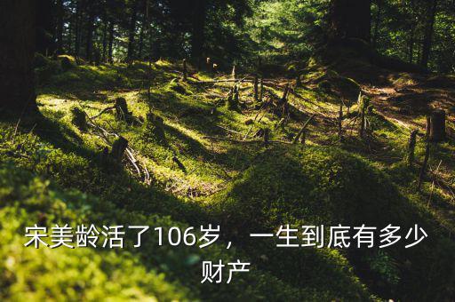 宋美齡活了106歲，一生到底有多少財產