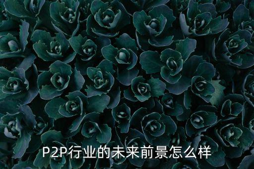 p2p行業怎么樣,P2P行業的未來前景怎么樣
