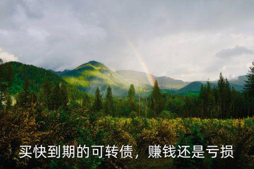 買快到期的可轉債，賺錢還是虧損