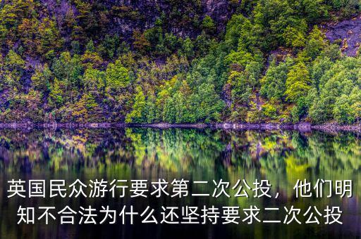 英國民眾游行要求第二次公投，他們明知不合法為什么還堅持要求二次公投