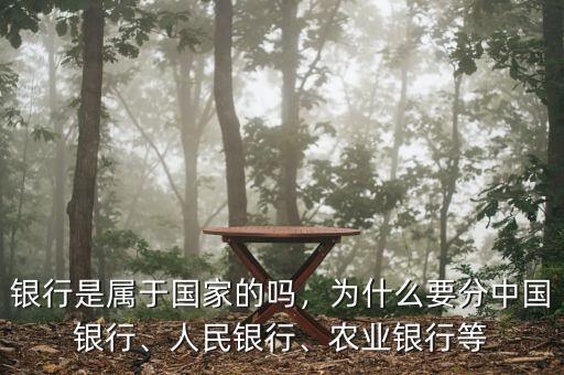 銀行是屬于國家的嗎，為什么要分中國銀行、人民銀行、農(nóng)業(yè)銀行等