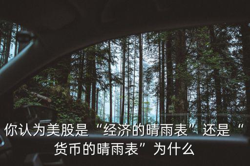 什么是經濟晴雨表,有人說股市是經濟的晴雨表