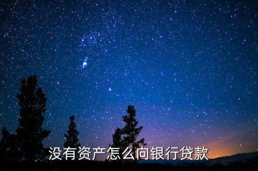 沒有資產怎么向銀行貸款