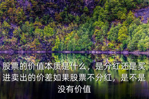 股票的價值本質是什么，是分紅還是買進賣出的價差如果股票不分紅，是不是沒有價值