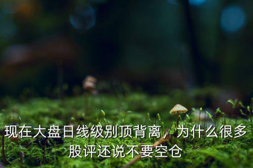 現(xiàn)在大盤日線級(jí)別頂背離，為什么很多股評(píng)還說(shuō)不要空倉(cāng)