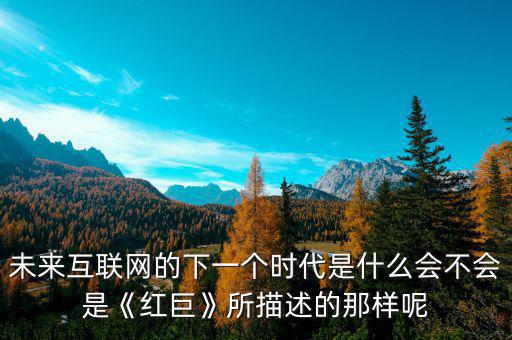 下一代互聯網的標志是什么,互聯網時代下