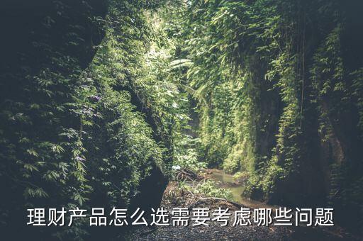 理財產品怎么選需要考慮哪些問題